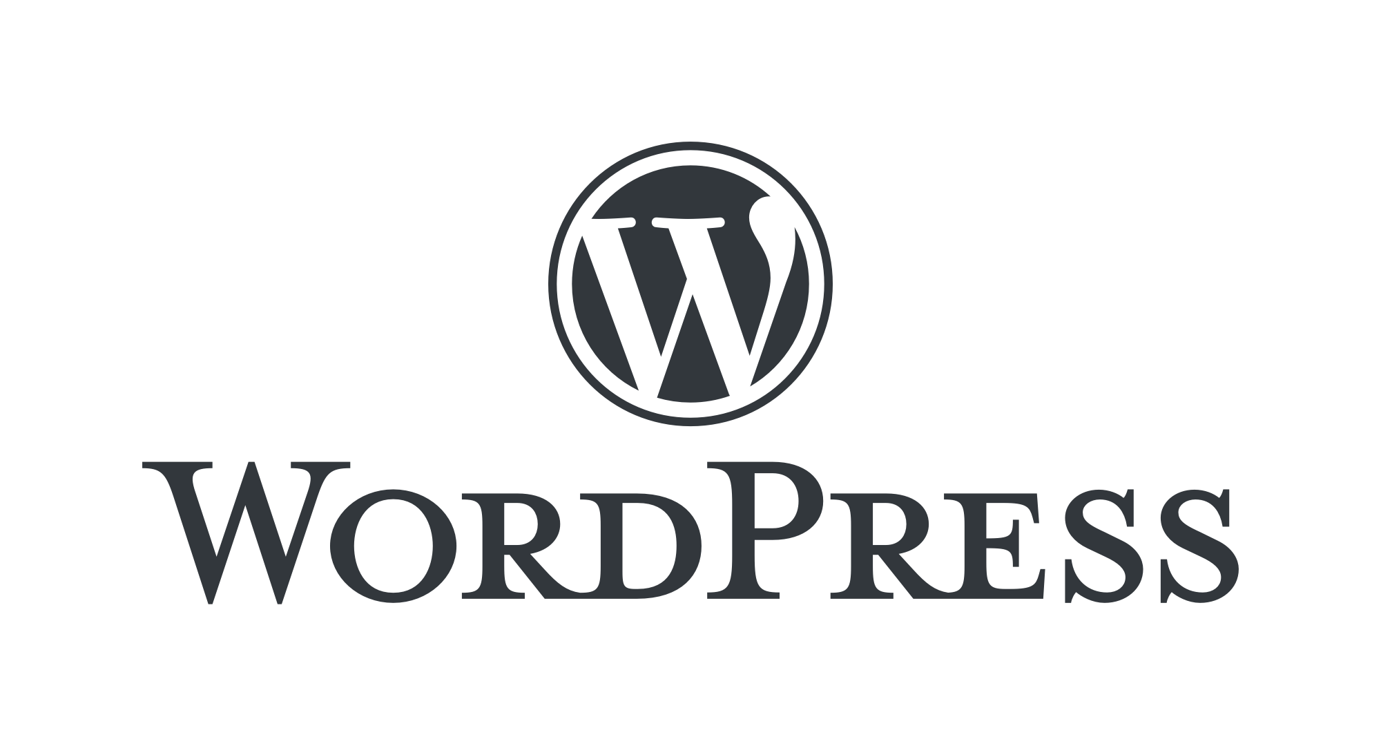 WordPress logo in black on transparent background